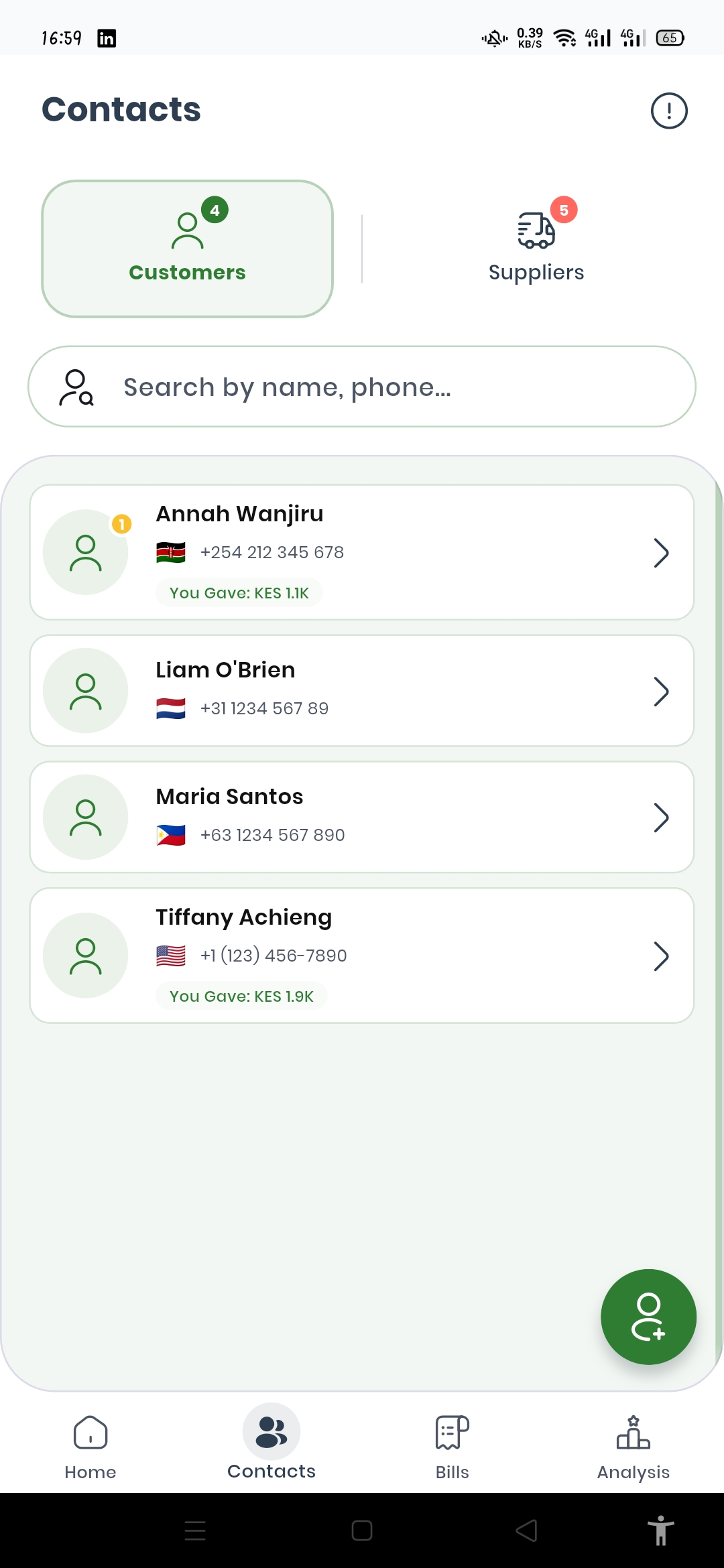 Customers Contacts
