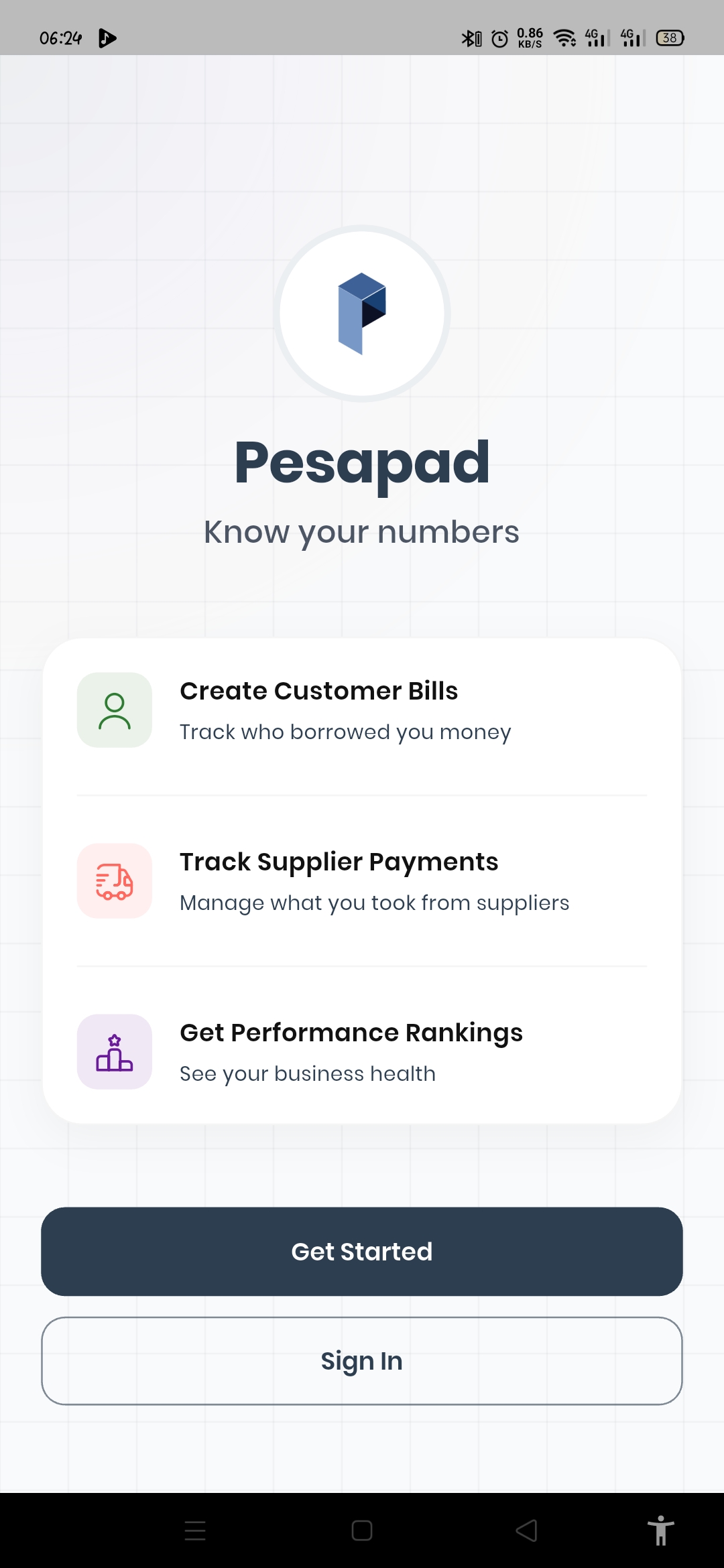 Pesapad Dashboard